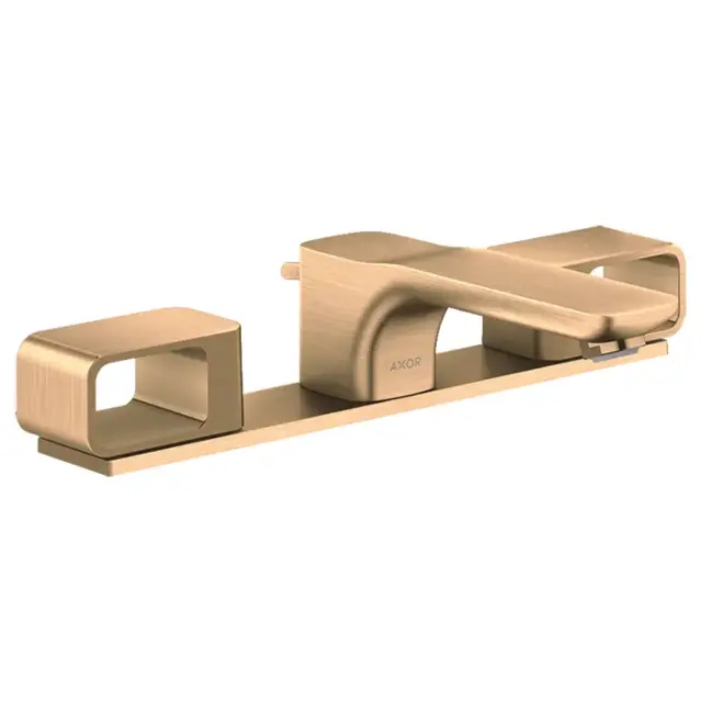 Axor Urquiola Смеситель для раковины на 3 отверстия с донным клапаном, цвет: шлифованная бронза 11040140