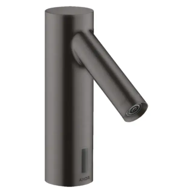 Axor Starck Смеситель для раковины электронный без донного клапана, цвет: шлифованный черный хром 10145340