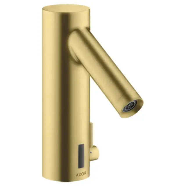 Axor Starck Смеситель для раковины электронный без донного клапана, цвет: шлифованная латунь 10140950