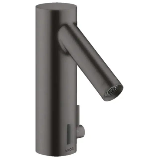 Axor Starck Смеситель для раковины электронный без донного клапана, цвет: шлифованный черный хром 10140340