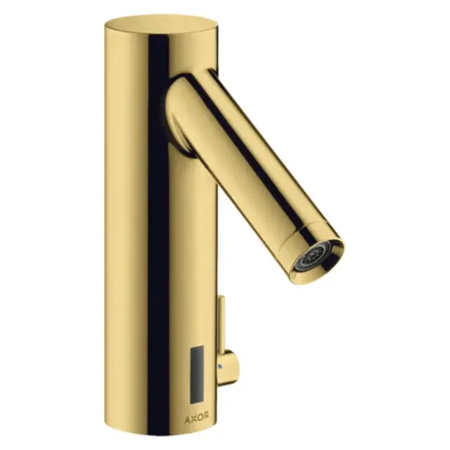 Axor Starck Смеситель для раковины электронный без донного клапана, цвет: полированное золото 10140990