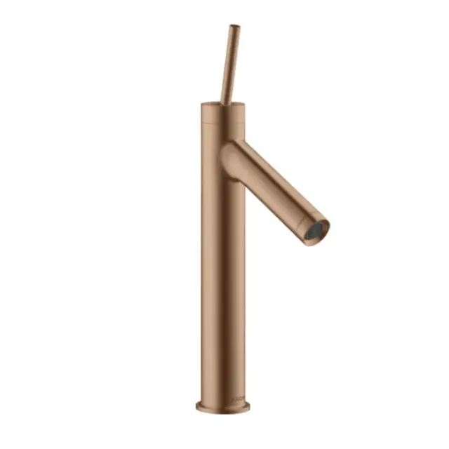 Axor Starck Смеситель для раковины высокий на 1 отверстие с д/к, цвет: шлифованное розовое золото 10123310