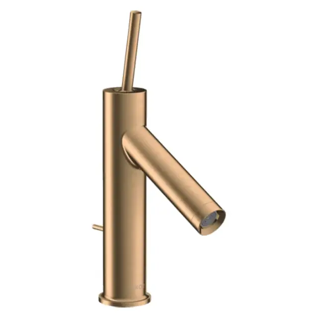 Axor Starck Смеситель для раковины на 1 отверстие с донным клапаном, цвет: шлифованная бронза 10111140