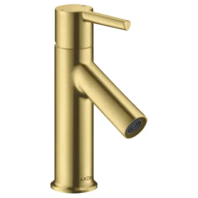 Axor Starck Смеситель для раковины на 1 отверстие с донным клапаном, цвет: шлифованная латунь 10102950