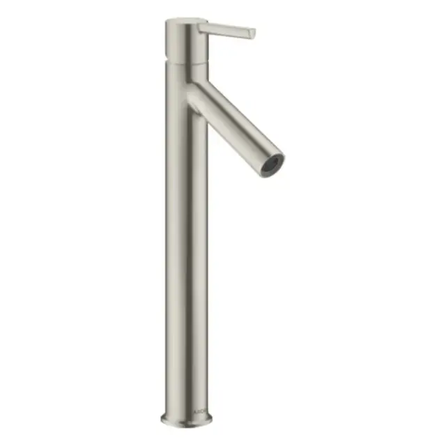 Axor Starck Смеситель для раковины высокий с донным клапаном на 1 отверстие, цвет: нержавеющая сталь 10103800