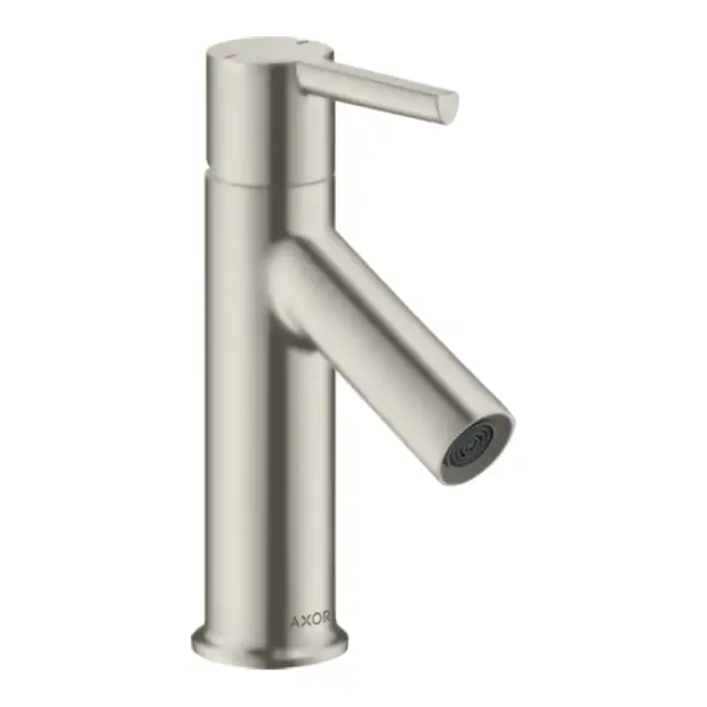 Axor Starck Смеситель для раковины на 1 отверстие с донным клапаном, цвет: нержавеющая сталь 10102800