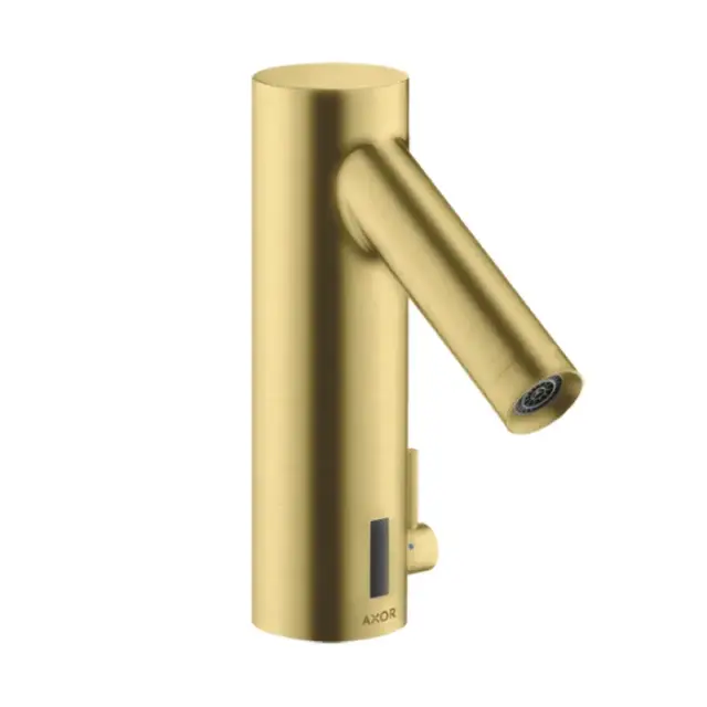 Axor Starck Смеситель для раковины электронный без донного клапана, цвет: шлифованная латунь 10101950