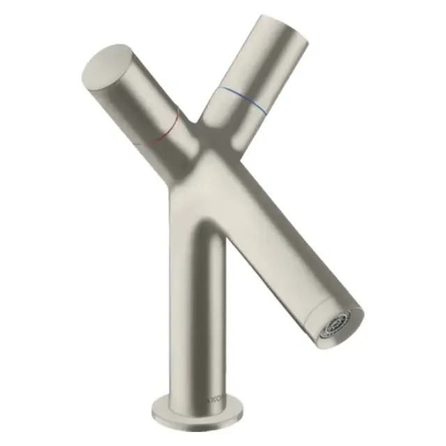 Axor Starck Смеситель для раковины на 1 отверстие с донным клапаном, цвет: нержавеющая сталь 10030800