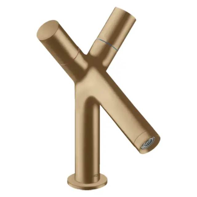 Axor Starck Смеситель для раковины на 1 отверстие с донным клапаном, цвет: шлифованная бронза 10030140