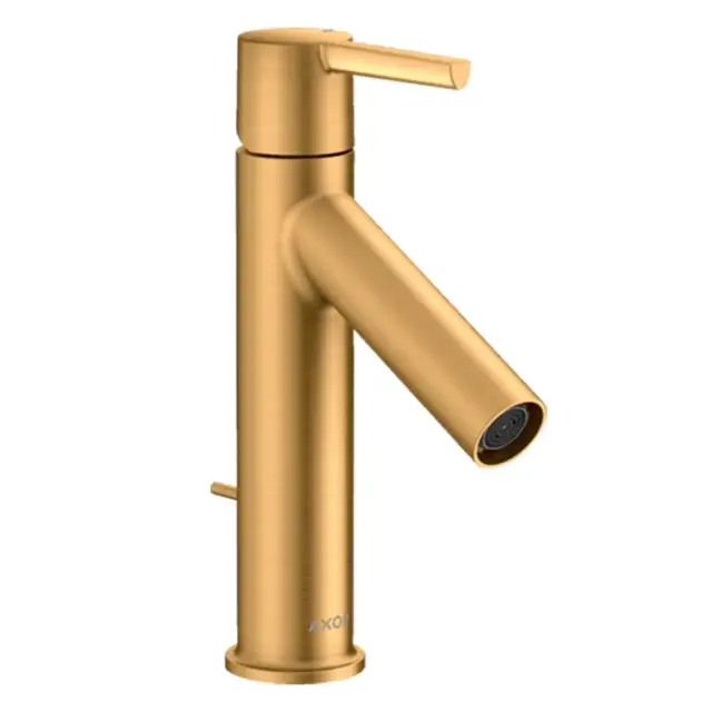 Axor Starck Смеситель для раковины на 1 отверстие с донным клапаном, цвет: шлифованное золото 10001250
