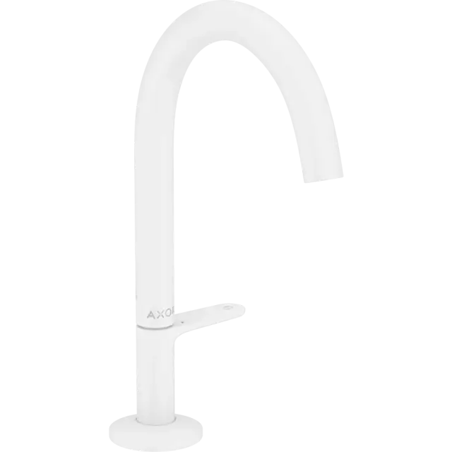 Axor One Смеситель для раковины высокий на 1 отверстие с донным клапаном, цвет: матовый белый 48020700
