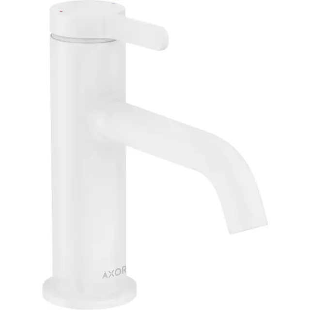 Axor One Смеситель для раковины однорычажный на 1 отверстие с донным клапаном, цвет: матовый белый 48001700