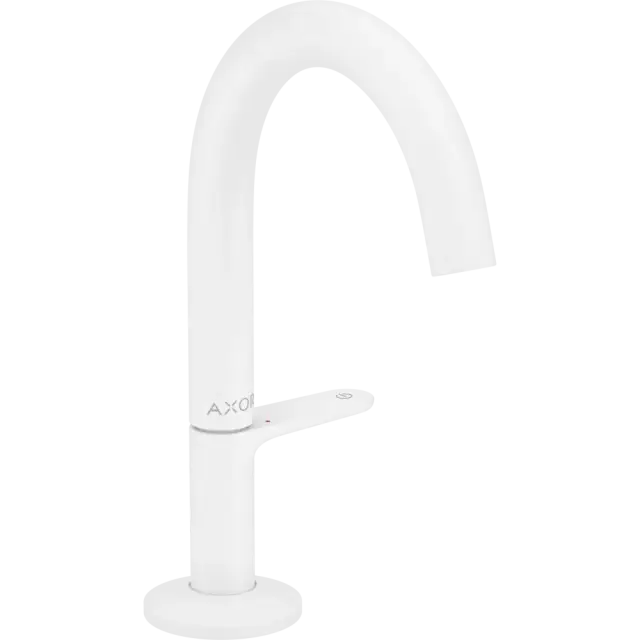 Axor One Смеситель для раковины высокий на 1 отверстие с донным клапаном, цвет: матовый белый 48010700