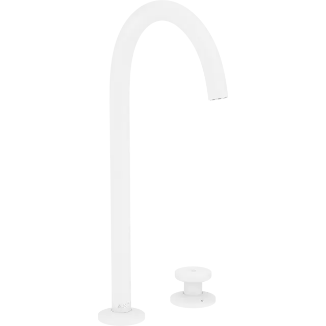 Axor One Смеситель для раковины высокий на 2 отверстие с донным клапаном, цвет: матовый белый 48060700