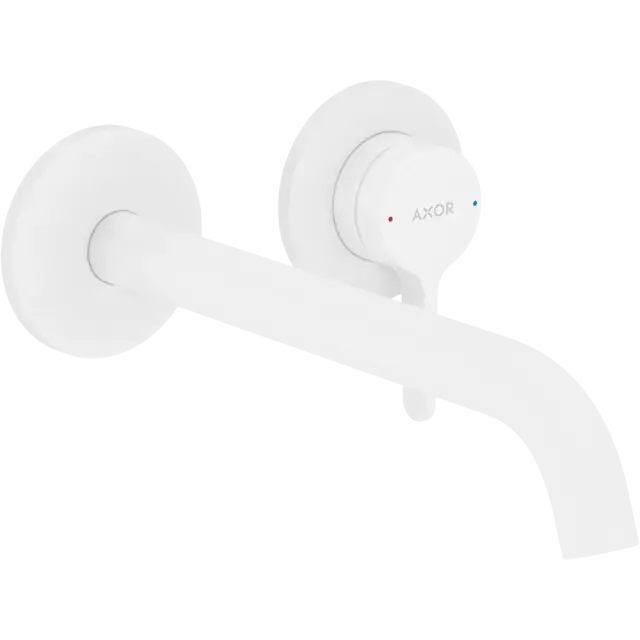 Axor One Смеситель для раковины встраиваемый внешняя часть, с донным клапаном, цвет: матовый белый 48120700