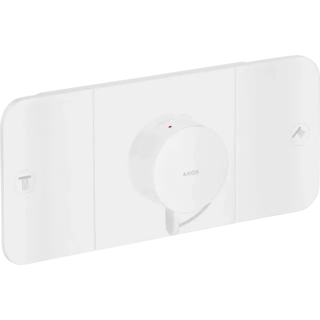 Axor One Термостат для душа встраиваемый на 2 потребителя, внешняя часть, цвет: матовый белый 45712700