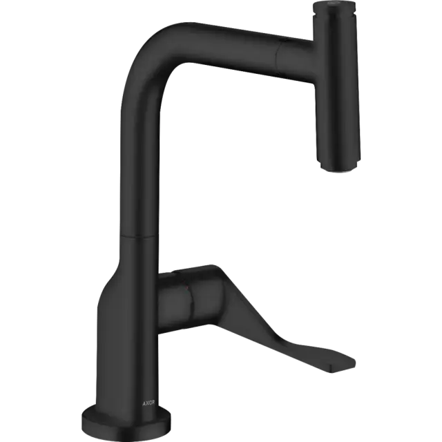 Axor Citterio Смеситель для кухни с выдвижным изливом, однорычажный, цвет: матовый черный 39864670
