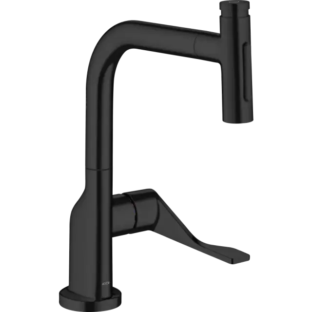 Axor Citterio Смеситель для кухни с выдвижным изливом, однорычажный, цвет: матовый черный 39862670