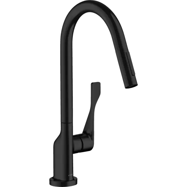 Axor Citterio Смеситель для кухни с выдвижным изливом, однорычажный, цвет: матовый черный 39835670