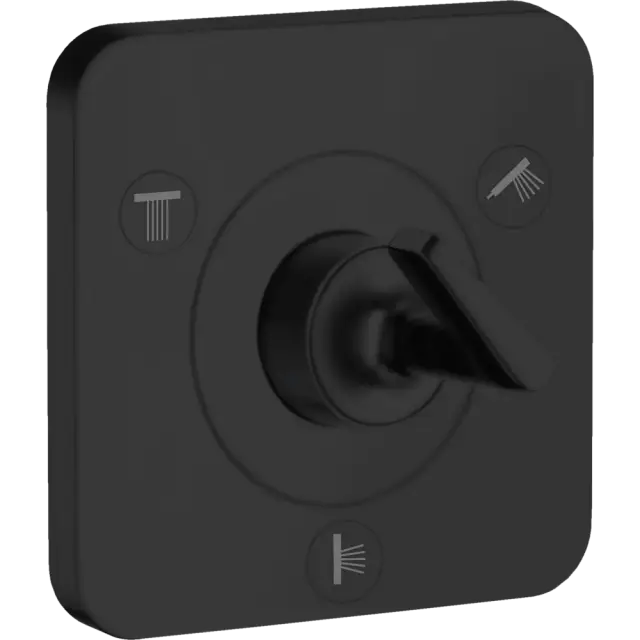 Axor Citterio E Запорный/переключающий вентиль Trio/Quattro, внешняя часть, цвет: матовый черный 36772670