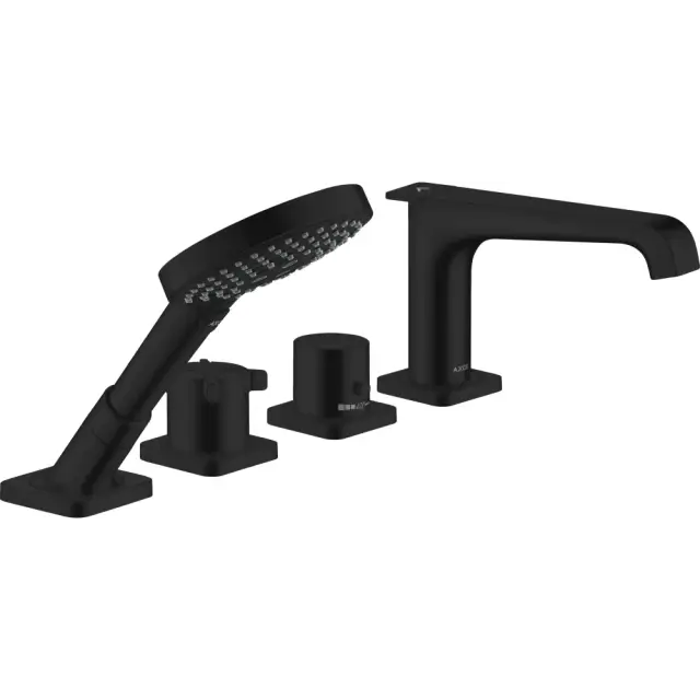 Axor Citterio E Термостат на борт ванны, с ручным душем, внешняя часть, цвет: матовый черный 36410670