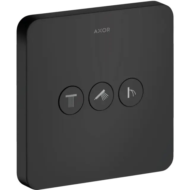 Axor Shower Select Переключатель потоков, 3 потребителя, внешняя часть, цвет: матовый черный 36773670
