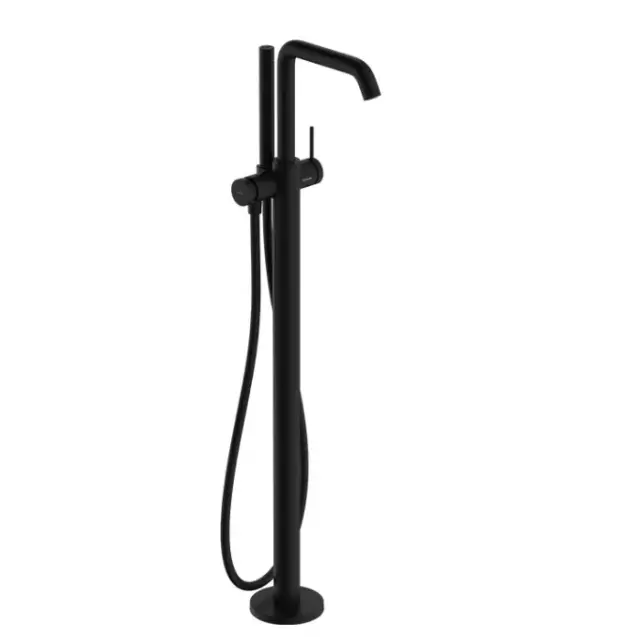 Hansgrohe Tecturis S Смеситель для ванны напольный, с ручным душем, цвет: матовый черный 73440670