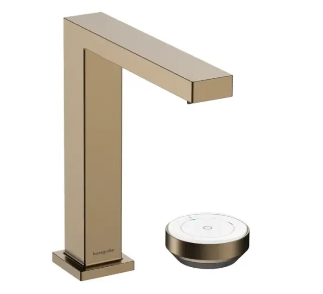 Hansgrohe Tecturis E Смеситель для раковины на 2 отверстия, высокий, цвет: шлифованная бронза 73053140