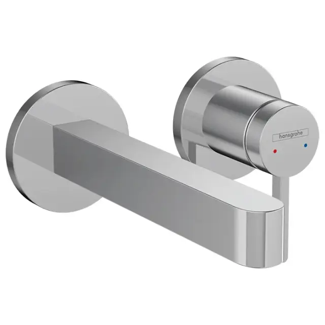 Hansgrohe Finoris Смеситель для раковины встраиваемый, внешняя часть, излив 16,8 см, цвет: хром 76051000