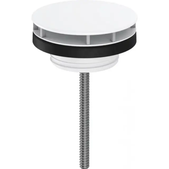 Hansgrohe Донный клапан с фиксированной крышкой, для раковины, универ., цвет: белый матовый 50001700