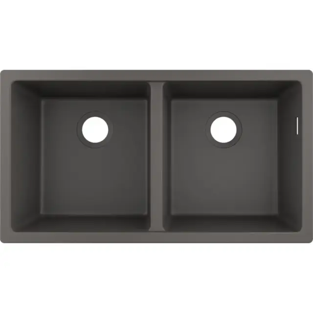 Hansgrohe S51 Кухонная мойка встраиваемая снизу 2 чаши 82x45 см, цвет: серый камень 43434290