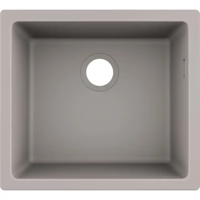 Hansgrohe S51 Кухонная мойка встраиваемая снизу 1 чаша 50x45 см, цвет: cерый бетон 43431380