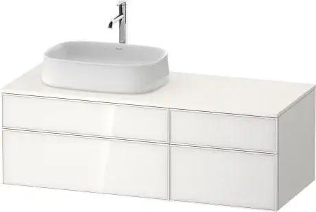 Duravit Zencha Тумба под рак. 130x55x44,2h см, цвет: белое стекло/белый супермат. ZE4826064840000