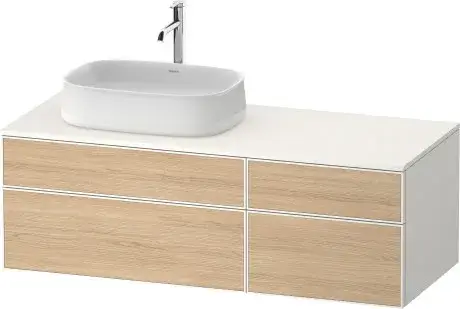 Duravit Zencha Тумба под раковину 130x55x44,2h см, цвет: дуб натур./белый супермат. ZE4826030840000
