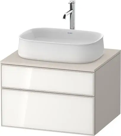 Duravit Zencha Тумба 65x55x44,2h см, цвет: белое стекло/cеро-коричн. супермат. ZE4820064830000