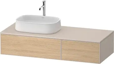 Duravit Zencha Тумба 130x55x28,1h см, цвет: дуб натур./серо-коричн. супермат. ZE4816030830000