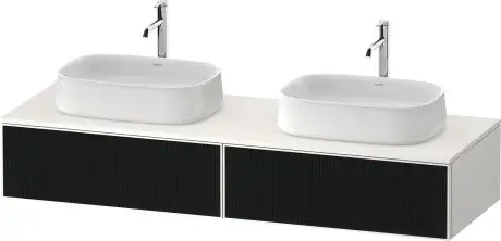 Duravit Zencha Тумба под рак. 160x55x28,1h см, цвет: черное стекло/белый супермат. ZE4815B63840000
