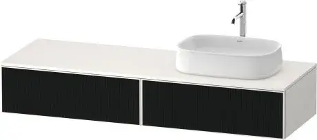 Duravit Zencha Тумба под рак. 160x55x28,1h см, цвет: черное стекло/белый супермат. ZE4814R63840000