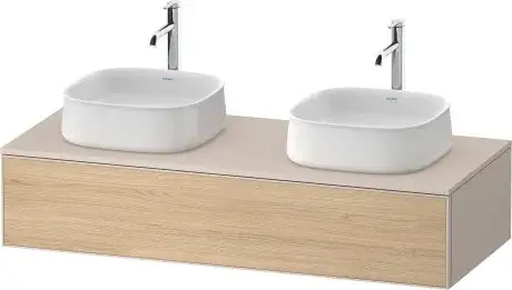 Duravit Zencha Тумба 130x55x28,1h см, цвет: дуб натур./серо-коричн. супермат. ZE4813B30830000