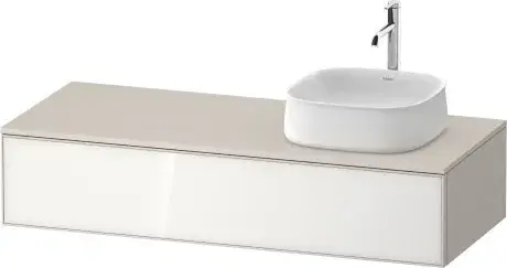 Duravit Zencha Тумба 130x55x28,1h см, цвет: белое стекло/cеро-коричн. супермат. ZE4812R64830000