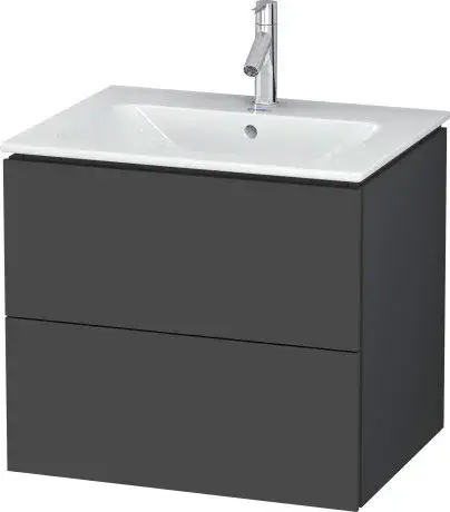Duravit L-Cube Тумба под раковину подвесная с 2-мя ящ. 62x48,1x55h см, цвет: графит мат. LC624004949