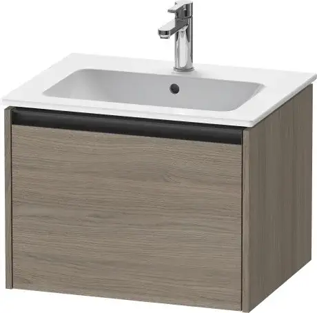 Duravit Ketho.2 Тумба под раковину подвесн. с 1-им ящ. 61x48x44h см, цвет: дуб терра K25062035350000