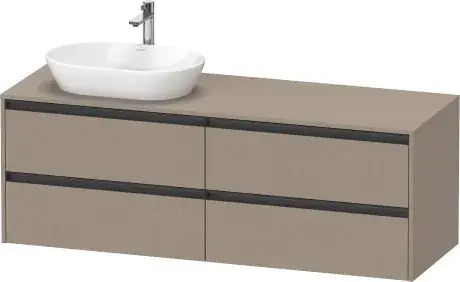 Duravit Ketho.2 Тумба под раковину слева с 4-мя ящ. 160x55x56,8h см, цвет: лен K24899L75750000