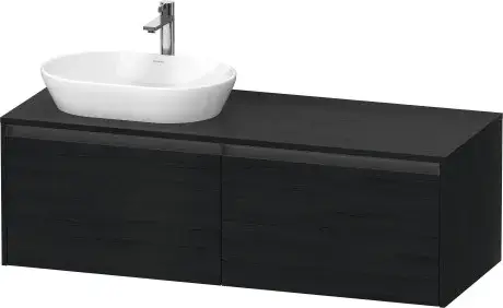 Duravit Ketho.2 Тумба под раковину слева 140x55x45,9h см, цвет: дуб черный K24888L16160000