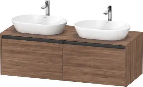 Duravit Ketho.2 Тумба под две раковины с 2-мя ящ. 140x55x45,9h см, цвет: орех натур. K24888B79790000
