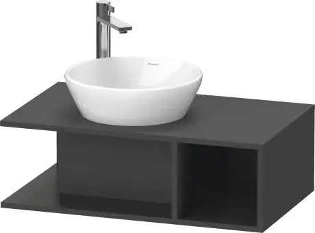 Duravit D-Neo Тумба под раковину подвесная 80x48x26h см, цвет: графит матовый DE491804949