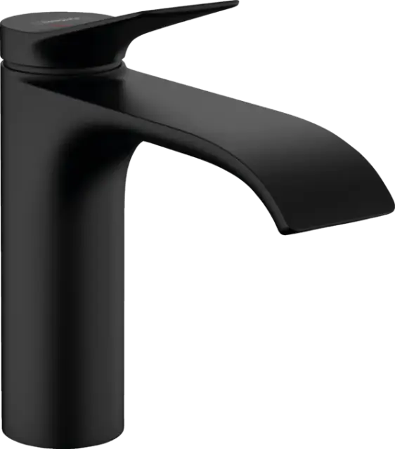 Hansgrohe Vivenis Смеситель для раковины однорычажный, без донного клапана, цвет: матовый черный 75024670