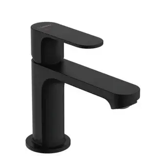 Hansgrohe Rebris S Смеситель для раковины однорычажный, с донным клапаном, цвет: матовый черный 72586670