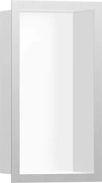 Hansgrohe XtraStoris Полка-короб встраиваемая 15х10х30h см, цвет: белый/нержавеющая сталь 56096800