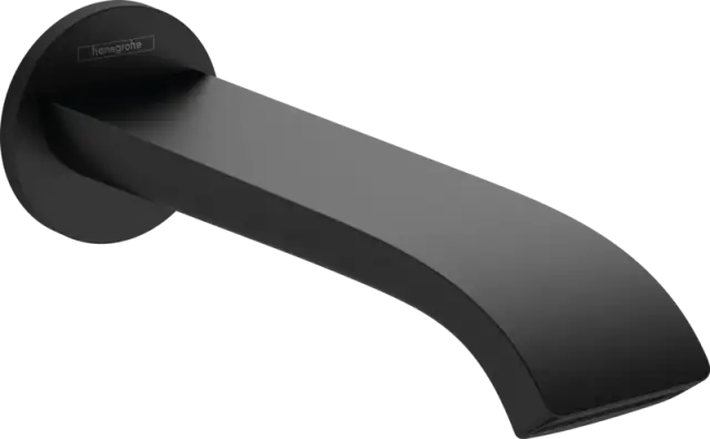 Hansgrohe Vivenis Излив настенный для ванны 20,2 см, цвет: матовый черный 75410670